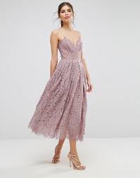 Asos Lace Cami Midi Prom Dress At Asos Ad Lace Midi Dress Lace Dress Evening Dresses