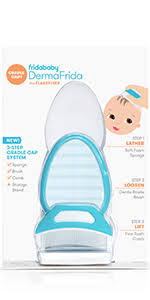 But this is the first time we try the bath mitt. Amazon Com The 3 Step Cradle Cap System By Fridababy Dermafrida The Flakefixer Sponge Brush Comb And Storage Stand For Babies With Cradle Cap Baby
