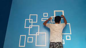 25 motif wallpaper dinding untuk interior rumah yang sedang hits. Cat Dinding Kamar Tidur Dengan Motif Kotak Tutorial Youtube
