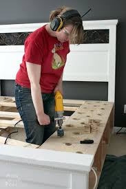 Storage platform bed king diy farmhouse. Farmhouse King Size Bed With Storage Pretty Handy Girl