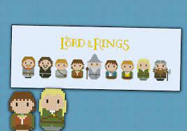 See also my patterns the white tree, evenstar and rohan. The Lord Of The Rings The Fellowship Of The Ring Digital Cross Stitch Pattern