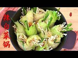 eng sub 一卷一卷的 辣白菜锅 有情趣超好吃korean nappa cabbage kimchi roll 田园时光美食2019 025 youtube kimchi recipe pork belly cabbage rolls