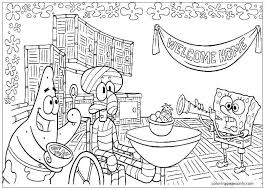 To download our free coloring sheets, click on the picture of flower you'd like to color. Welcome Home Squidward Coloring Pages Spongebob Coloring Pages Coloring Pages For Kids And Adults