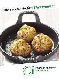 Champignons Farcis Aux Herbes Recette Champignons Farcis Recettes De Cuisine Recette Legumes Thermomix