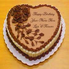 Birthday Cake Heart Shape For Husband Write Husband Name Chocolate Heart Look Birthday Cake My Name Pix Cards In 2020 Happy Birthday Chocolate Cake Happy Birthday Cakes Heart Shaped Birthday Cake