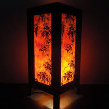 Asian Oriental Dawning Sunset Japanese Lamp Zen Bedside Lamp Etsy In 2020 Japanese Lamps Table Lamp Shades Painting Lamp Shades
