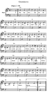 Greensleeves (english folk song) level 1: Piano Music Greensleeves Piano Music Learn Piano Piano Sheet Music