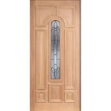 Main Door 36 In X 80 In Mahogany Type Unfinished Beveled Patina Arch Glass Solid Wood Front Door Slab Sh 555 Unf Bpt The Home Depot Solid Wood Front Door Glass Front Door Wood