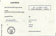 It is also called rentenversicherungsnummer and abbreviated rnvr. Versicherungsnummer Wikipedia