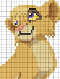Vitani Lion King Kandi Pattern Hama Beads Disney Perler Bead Disney Pixel Art Templates