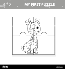 Bildungs-Papierspiel Für Kinder, Giraffe. Erstellen Sie Das Bild - Mein  Erstes Puzzle- Und Farbbuch Für Kinder Stock-Vektorgrafik - Alamy
