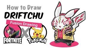 Fortnite Drift Skin Pikachu Fortnite Pokemon Mashup Drawing How To Draw Drift Youtube