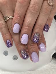 Spring Purple Gel Nails Light Elegance Butter Me Up Buttercream Sour Grapes Elvis Pelvis Purple Gel Nails Gel Nail Light Gel Nails