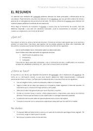 En este artículo encontrarás un ejemplo útil para saber y aplicar los pasos que debes realizar para hacer un buen resumen. El Resumen Y Ejemplos