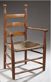 Colonial American Ladderback Chair With Original Seat A Piece Of Early American History For Decorative Purposes On Chair Ladder Back Chairs House On The Rock