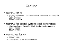 Rf260 is a rf power module. Ultra Low Power Pll Implementations Sudhanshu Khanna Ece