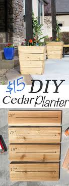 Build yourself this planter box or crate from cedar fence boards and keep near your kitchen door. 15 Modern Cedar Planter Remington Avenue