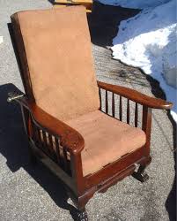 Antique Morris Chair Lions Paws Feet Recliner Pull Out Foot Rest Tiger Oak Morris Chair Chair Antique Rocking Chairs