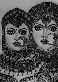 Sculptor sketching and shading by Anagha.