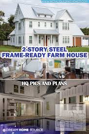 Awesome 2 Story Steel Frame Ready Farm House Steel Building Homes Metal Building Homes Metal Building House Plans