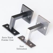 Elegant and modern, stair rail brackets elevate your space while securing and reinforcing your staircase. Minimal Handrail Bracket 1 2 Solid Steel Square Bar Etsy Handrail Brackets Handrail Metal Handrails