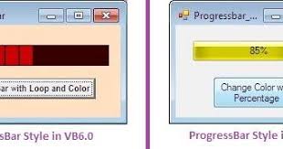 change color and style of progress bar in vb6 0 and vb net