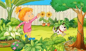 See kindergarten classroom stock video clips. Madchen Spielen Mit Hund Im Garten Illustration Lizenzfrei Nutzbare Vektorgrafiken Clip Arts Illustrationen Image 55933090