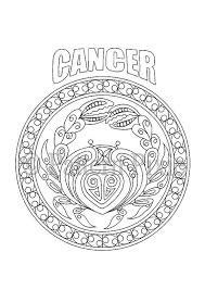 Cancer zodiac sign person is susceptible to his or her feelings and the feelings of others. Cancer Zodiac Sign Coloring Pages