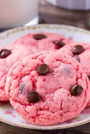 The hershey's kisses in the center of each cookie make these cookies these easy strawberry cookies are topped with a truffle kiss hershey kiss and sparkles. Strawberry Cake Mix Cookies Just So Tasty