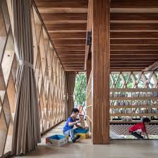 Pt sinar mas yeniden kullanılabilir; Microlibrary Warak Kayu By Shau Features Net Floor And Swing