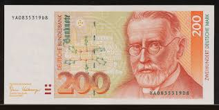 German Banknotes 200 Dm Deutsche Mark Banknote Issued By The Deutsche Bundesbank German Federal Bank 2 1 1989 Bank Notes Money Collection Banknotes Money