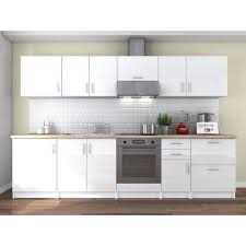 Cuisine moderne laque blanc et bois. Obi Cuisine Complete L 300 Cm Blanc Laque Brillant Cdiscount Maison