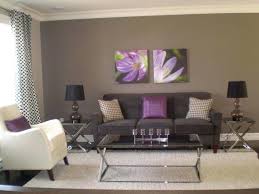 The addition of wood furniture creates an elegant space. Grey Purple Living Room Minimalist Gray Rooms Ideas Charcoal Loving Bac Ojj