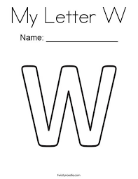 My Letter W Coloring Page Alphabet Letter Activities Letter A Coloring Pages Letter W