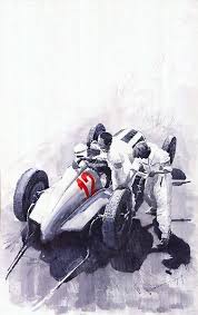 Yuriy Shevchuk Yuriy Shevchuk Mercedes Benz W125 Rudolf Caracciola Motorsport Art German Grand Prix Racing Art