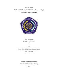 Tak jarang, orang membeli buku karena gambar pada sampul buku yang menonjol. Resume Buku Empat Kuliah Agama Islam Pada Perguruan Tinggi Karya Pr