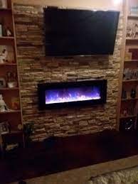 This beautiful fireplace mounts easily with. Northwest 54 Inch Electric Wall Mounted Fireplace With Fire And Ice Flames Walmart Com Walmart Com