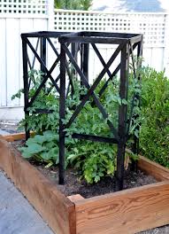 This trellis is sturdy enough for tomatoes and adds a rustic look to your garden. Diy Criss Cross Vegetable Trellis Centsational Style