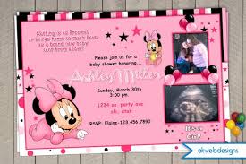 Minnie Mouse Baby Shower Invitation Its A Girl Baby Shower Invitation