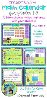 Math Calendar Calendar Math For Smartboard Grades 1 3 Common Core Aligned First Grade Math Math 2nd Grade Activities