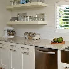 shelves in place of upper cabinets