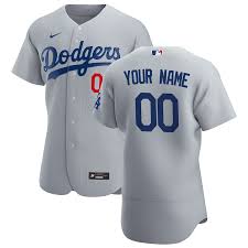Find dodgers jersey at macy's. Men S Los Angeles Dodgers Nike Gray Alternate Authentic Custom Patch Jersey