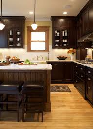 Light cabinets dark counter oak floors neutral tile black splash. Dark Cabinets Light Countertop Houzz