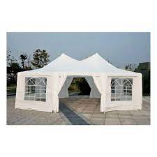 Outsunny Large Decagon 10 Wall Gazebo Canopy Tent Outdoor 29 X21 White Decagonal Canopy Tent For Patio Wedding Party Canopy Tent Outdoor Gazebo Canopy Gazebo Tent