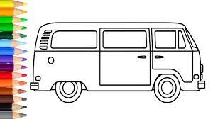 How To Draw Van Easy Step By Step Drawing | Learn Van Drawing Simple Step  Hd Vehicle Drawing Video - Youtube