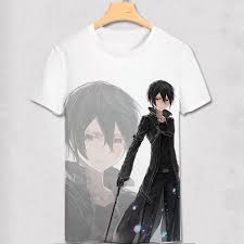 Mens Hairstyles Sword Art Online T Shirt Asuna Kirito Kirigaya Kazuto Sao Cosplay Costume Anime Fashion Me Sword Art Online Sword Art Online Kirito Sao Cosplay