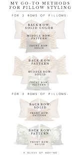 It has a width of 20 inches and a length of 26 inches, or 51 by 92 cm. Pillow Talk My Go To Methods For Styling A Bed 15 Pillow Combinations To Use In Your Bedroom A Glass Of Bovino
