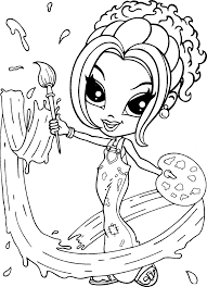 Download and print these printable lisa frank free coloring pages for free. Coloring Page Girl Artist
