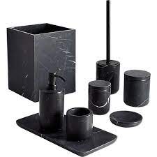 5 out of 5 stars. Acacia Wood Black Marble Bath Accessories