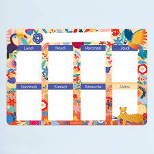 Imprimez un modèle de planning hebdomadaire vierge, sous la forme d'agenda ou de semainier à imprimer au format pdf. Planning De La Semaine Pour Marquer Le Repas Du Jour Jungle Vibes
